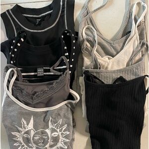 Bundle of 10 women’s Med tank tops (mostly SHEIN) one “tube top” new condition
